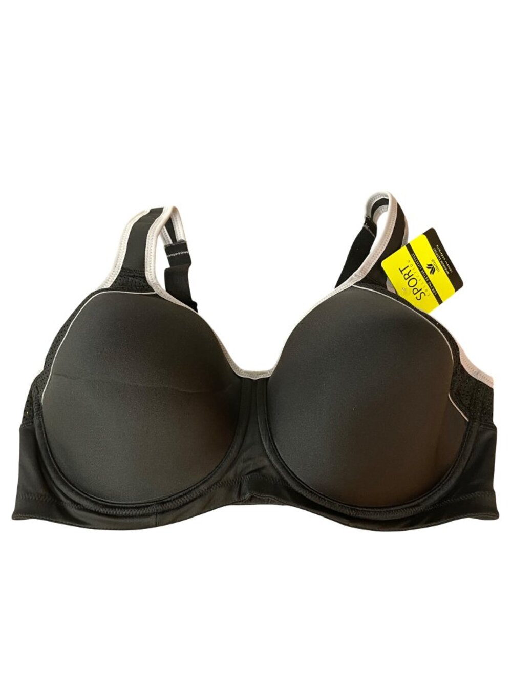 Wacoal Lindsey Sport Contour Underwire Bra Black Sz 38DD NWT